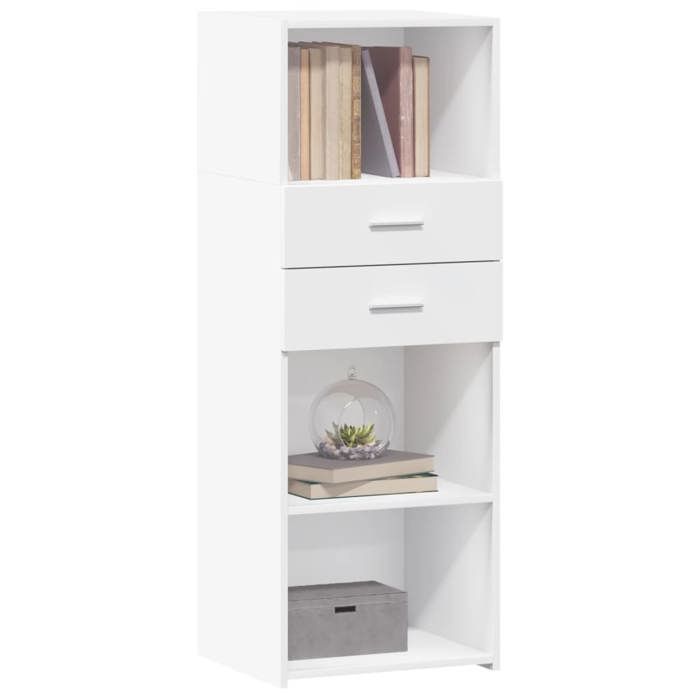 VidaXL Highboard White 45x42.5x124 Cm Engineered Wood, Buffet, Cupboard, Sideboard, Cabinet, Storage Cabinet, 846166