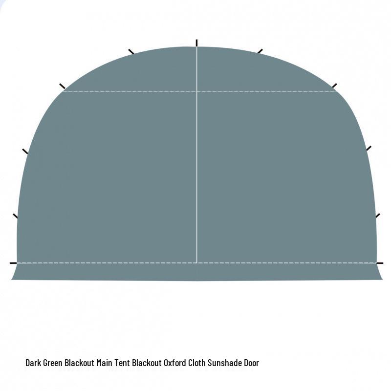 Extra Thick Windproof Camping Tent: Rainproof, Blackout Sunshade with Dome Canopy for Outdoor Sun Protection