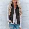 Womens Vest Winter Warm Hoodie Outwear Casual Coat Faux Zip Up  Jacket