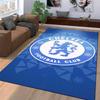 Blue Chelsea Football Club Carpet with Lion Logo Design Decor Rug Suitable for Use As an Anti-slip for Living Room Bedroom Sofas