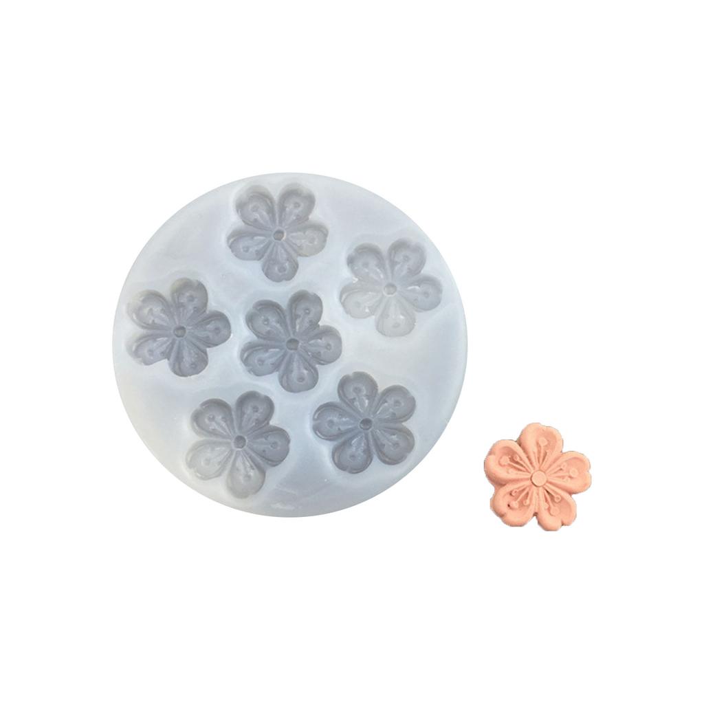 Molde de silicone flexível em forma de flor 3D, molde de qualidade alimentar, argila, resina, cerâmica, doces, fondant, chocolate, sabão, molde