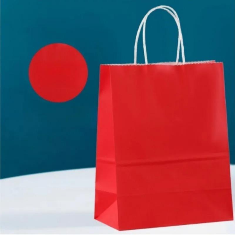 1/10pcs  Kraft Paper Gift Bag with Handles Paper Boxes for Packaging Gifts  Christmas Gift Box Gift Box Packaging  Gift Bag