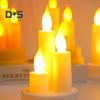 LED-Flammenlose Kerze, elektronisches Kerzenlicht, flammenlose Stumpenkerze, Trio-Tischkerzenlicht für Feiertage, Hochzeiten, Partys, Tafelaufsatz