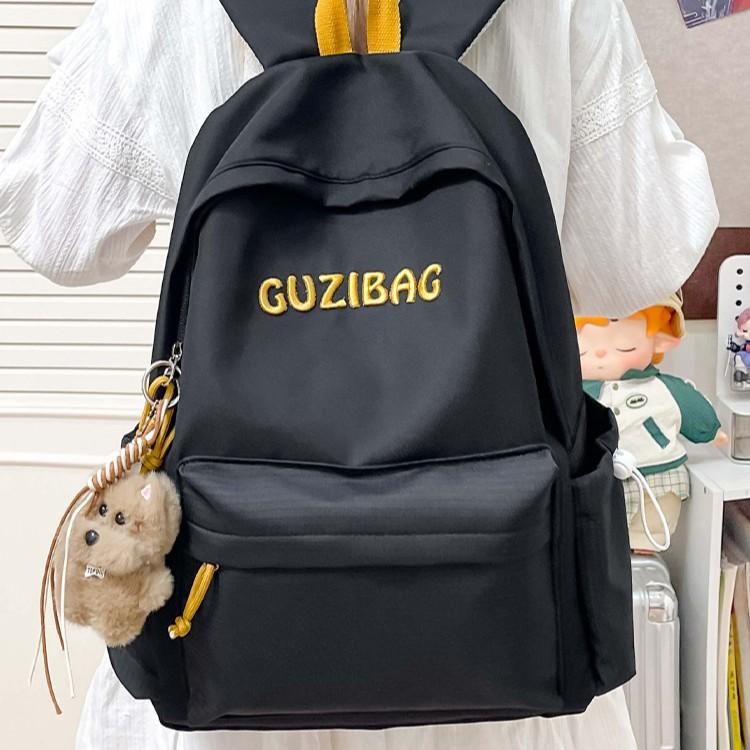 Schoolbag Japanese junior high school college student ins schoolbag female Korean version Mori alphabet campus backpack casual outdoor backpack