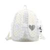 Schoolbag new cute cute cute polka dot lace rabbit ears backpack women's 1011 commuting large-capacity student schoolbag