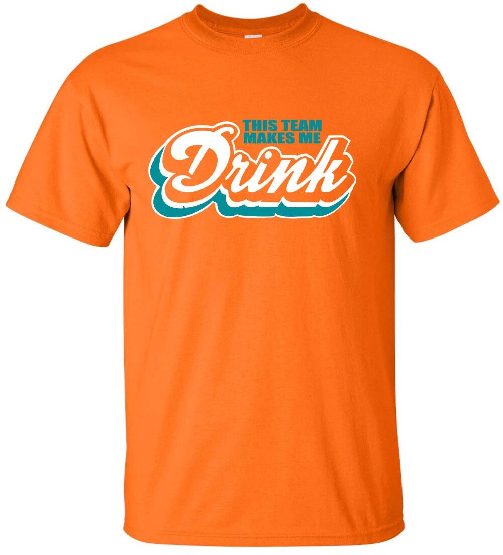 Dan Marino Ryan Fitzpatrick Miami Dolphins This Team Makes Me Drink T-Shirt S