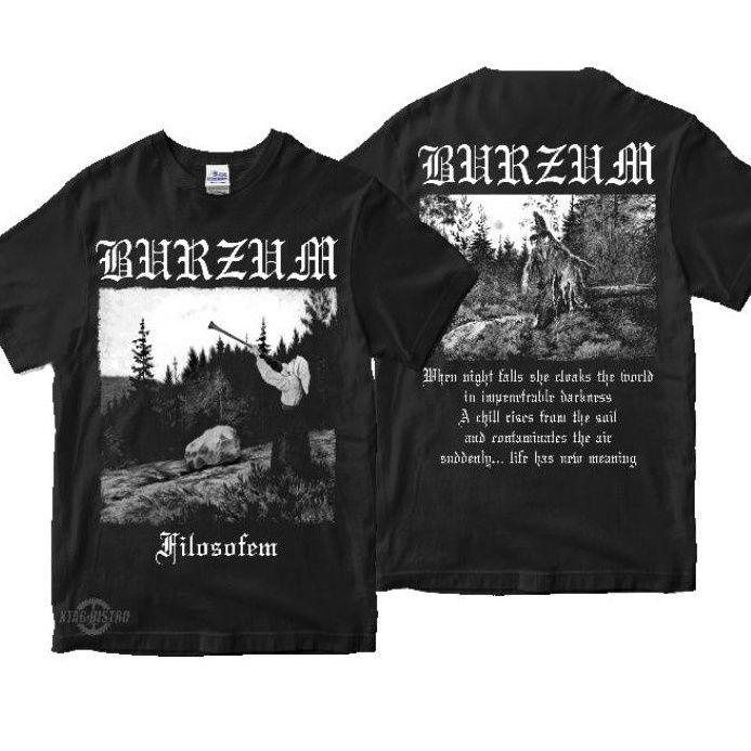 Unisex shirt Cotton Oversize Large Size Kaos band burzum - Philosophy Premium T burzum/kaos metal blackmetal gothic mayhem