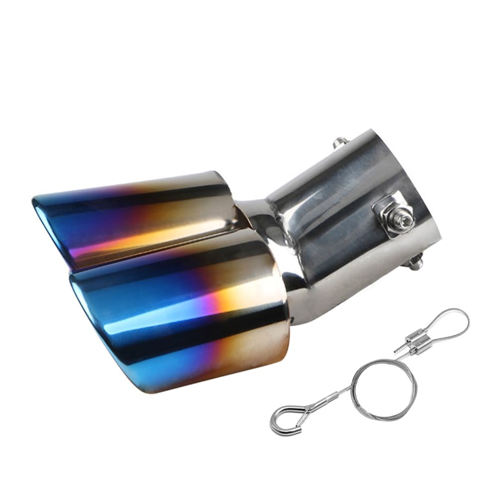 srasakan Car Muffler Cutter, Downward Type, 2 Openings, 2.5 Inch Diameter, Includes Drop Prevention