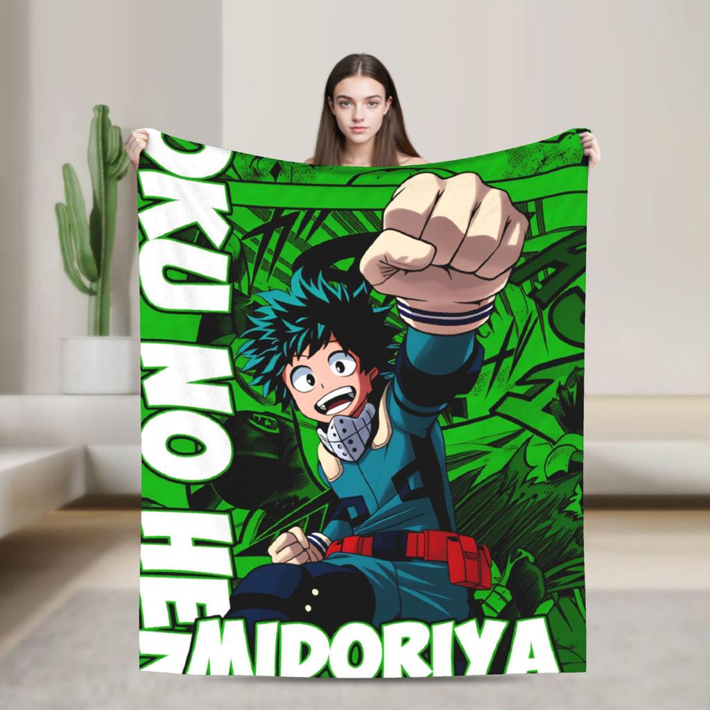 My Hero Academia Super Soft Blankets  Airplane Travel Plush Throw Blanket Aesthetic Couch Bed Flannel Bedspread Sofa Bed Cover