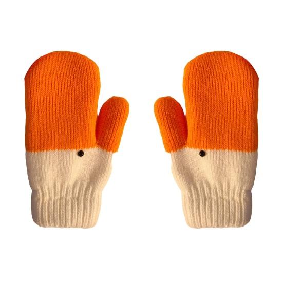 Yousheng 2 Pairs Cartoon Goose Knitted Mittens Autumn Winter Women Couple Fingerless Gloves Outdoor Cold Weather Windproof Warm Thick Thermal Gloves