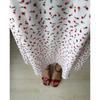 Spring Women's Elegant High Waist A-line Mermaid Hem Floral Cherry Print Skirt Vintage Crossborder European American Style Skirt