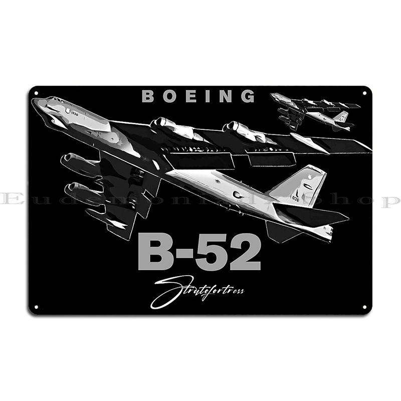 

B52 Stratofortress Bomber Aircraft Metal Sign Plaques Kitchen Printing Designs Club Wall Decor Tin Sign Poster 20x30cm