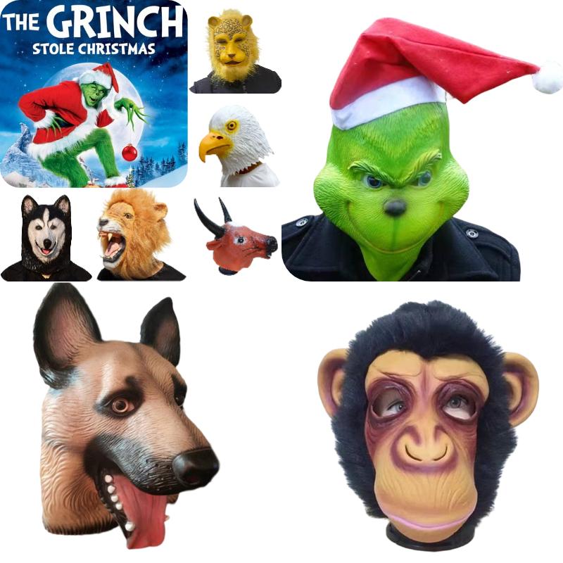 Latex Mask Funny Animals Horse Headgear Halloween Party Accessory Cosplay