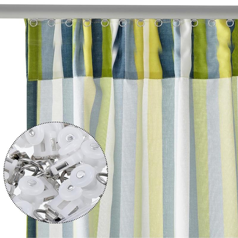 Ceiling Curtain Rail Track Glider Sliding Curtain Track Hook Drapery Rail Roller Carrier Shower Curtain Pulley Window Accessory