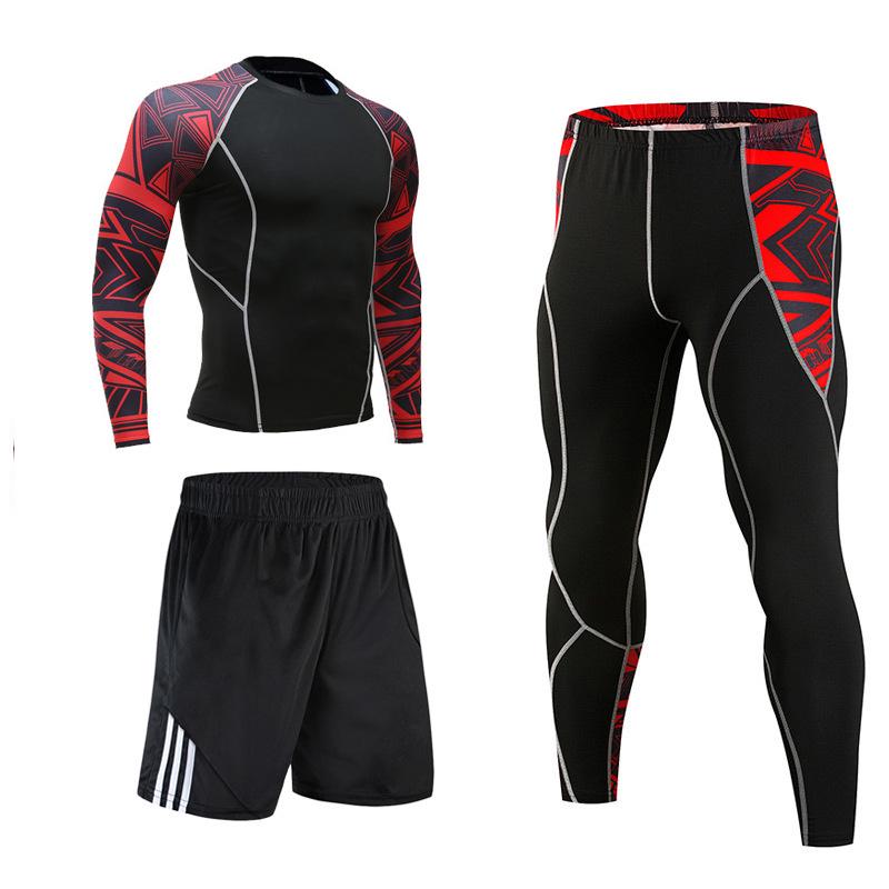 Men's Quick-Dry Sports Set: Long Sleeve Tights & Basketball Training Suit