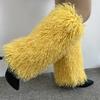Faux Furs Leg Warmer,Warm Soft Cozy Fuzzy Leg Warmer Boot Cuffs Cover for Women Party Costumes Boot Sleeves Boot Covers