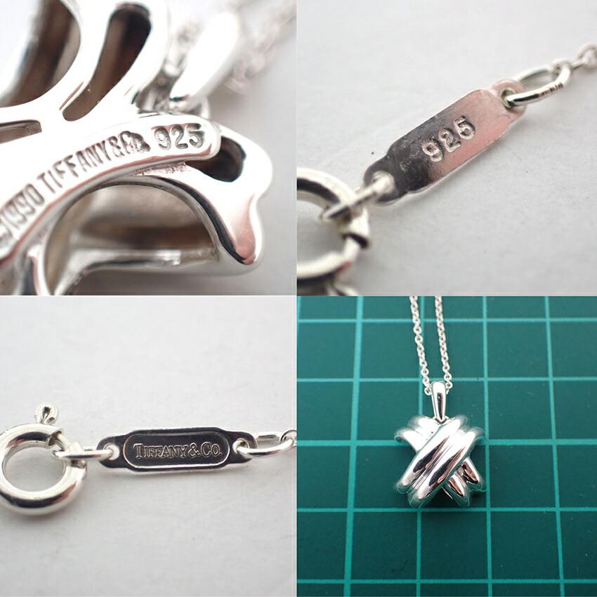 [Pre-owned] TIFFANY/Tiffany 925 Signature Cross Pendant/Necklace/j88-9