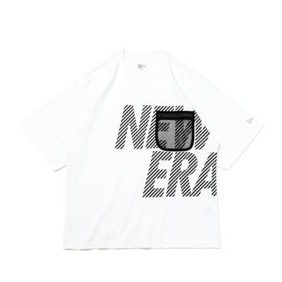 New Era Performance Apparel Short Sleeve BLK T-Shirt, Oversized, White, XL, PA, SS, OS, PF, PKT, WHI,