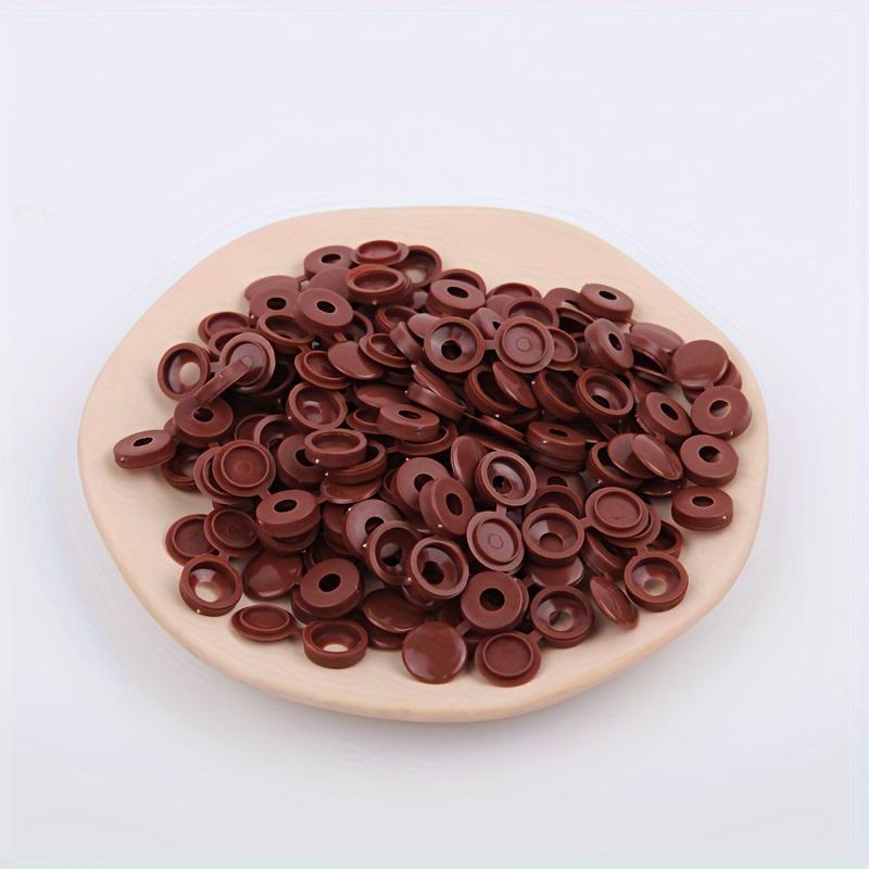 100 szt./worek Plastikowa Śruba Samogwintująca Śruba Gwóźdź Nakrętka Dekoracyjna Osłona Ochronna Ukryj Składana Na Zawiasach do Mebli Samochodu