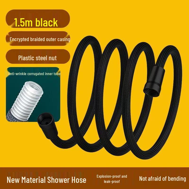 Nylon Braided Universal Shower Hose - Explosion-Proof, Hot & Cold Water Compatible