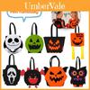 Bolsa de Doce de Feltro para Festa Maluca de Halloween Estilo Bandeira do Vento do Diabo Bolsa Tote Morcego 3D