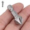 Six Blade Chamfer Tool Hex Shank Countersink Drill Woodworking Quick Guide Deburring Cutter Durable Precision