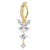 Schmetterling Fake Bauchnabelring Rosa Clip-on Bauchnabelring Bauchnabelpiercing Ring Körperschmuck
