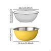 2 Pieces 304 Stainless Steel Colander, with Mixing Bowl, Drainer Basket Basin Pasta Rice