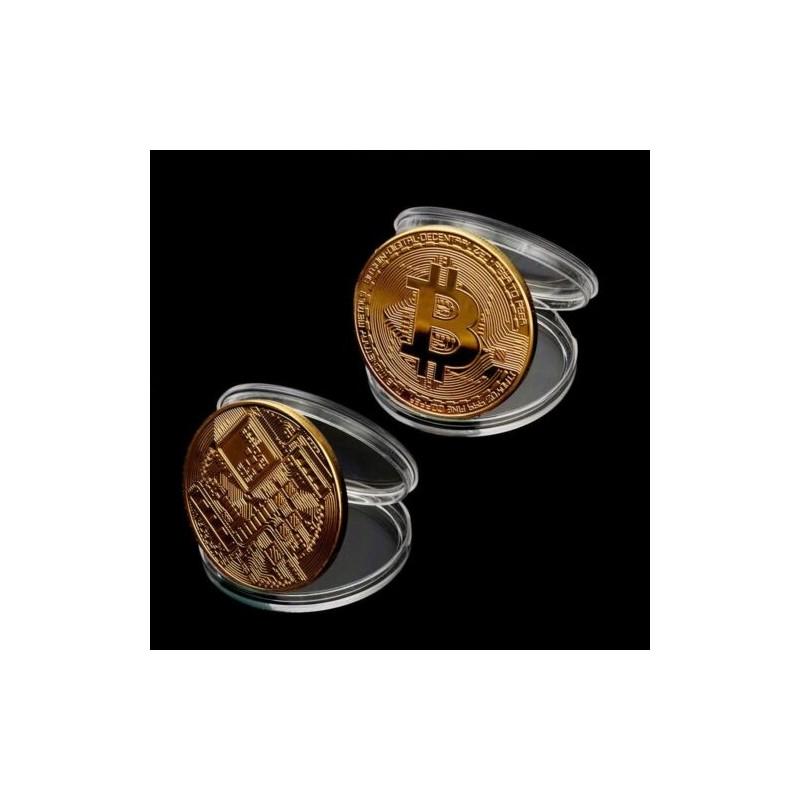 Bitcoin Promotional Commemorative Coin With Metal Material And Acrylic Display Box For Business Gifting