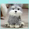 Süßes Cartoon Traurige und Glückliche Ausdrücke Schnauzer Plüschtier Für Kinder Geburtstagsgeschenk