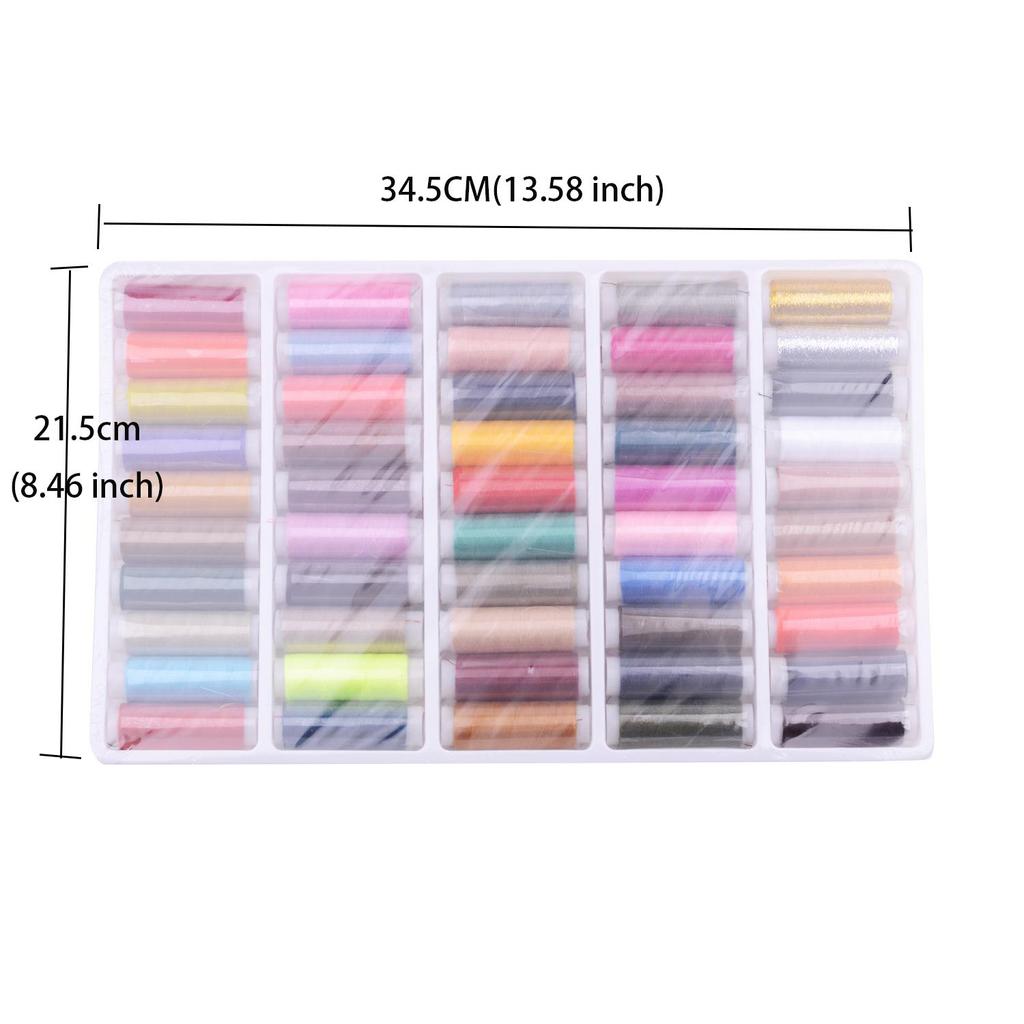 Nähgarn, 50 Farben, Haushalts-Nähgarn in 402 Farben, Handnähgarn in Box, DIY-Stickgarn