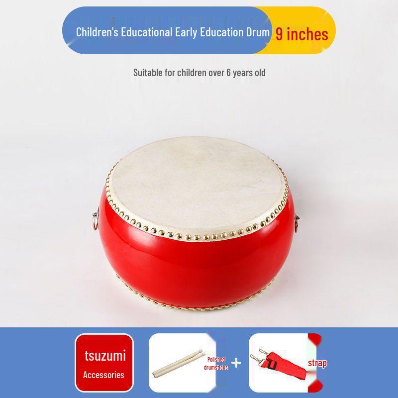 Kogane Inch Cowhide Drum: Children's Small Drum and Percussion Instrument.