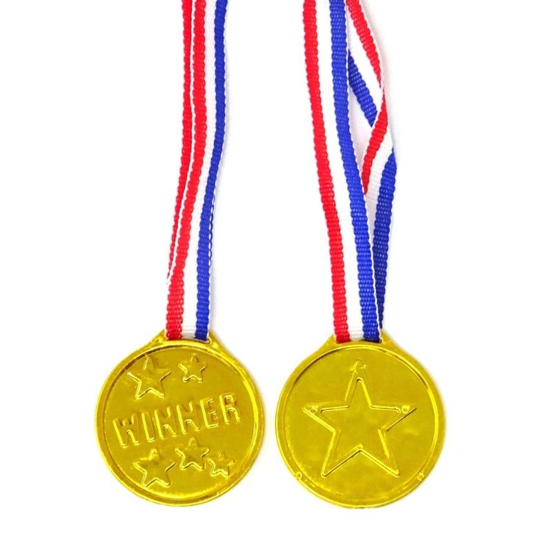 Plastic Medals Sports Competition Medals School Prize Sport Award Medals Award Medals with Ribbon for Competition Sports