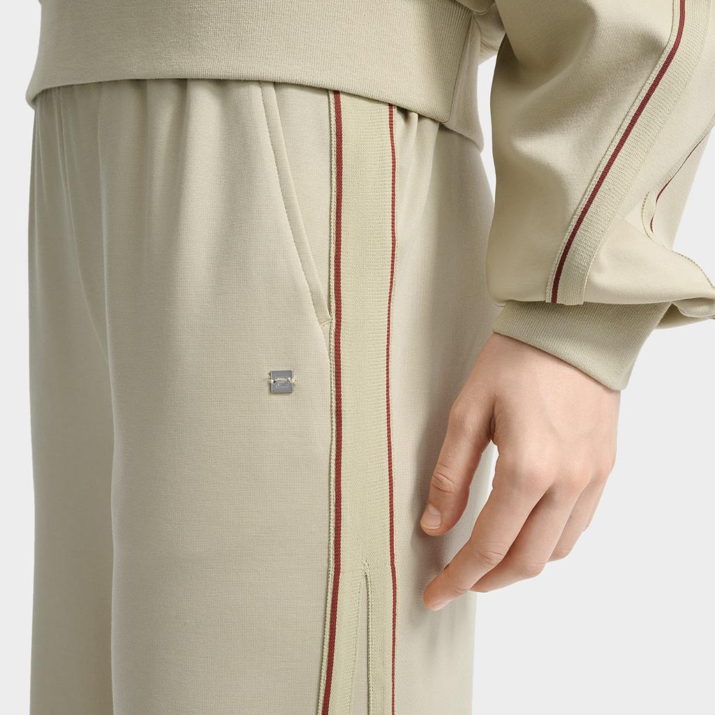 FILA White Fashion Simple Versatile Comfortable Classic Straight Leg Knit Casual Pants Women bottoms F11W533601F-GY