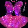 Funny Glowing Butterfly Wings Light Up Butterfly Skirt Lights Suits Luminous Wings  Christmas