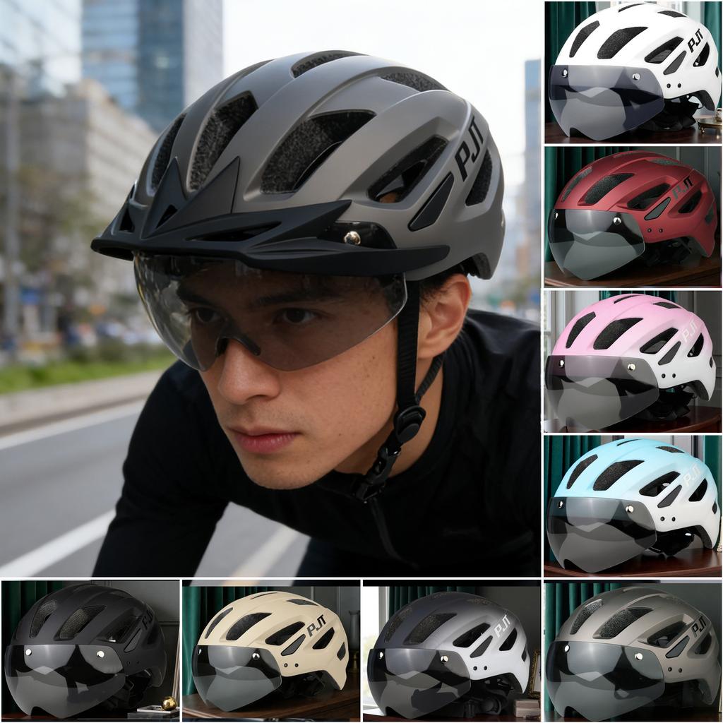 Pjt New Cycling Helmet Light Road Mtb Mountain Bike Bicycle Goggles / Sun Visor Helmet L For Men Women Sun Visor Bicycle Helmet