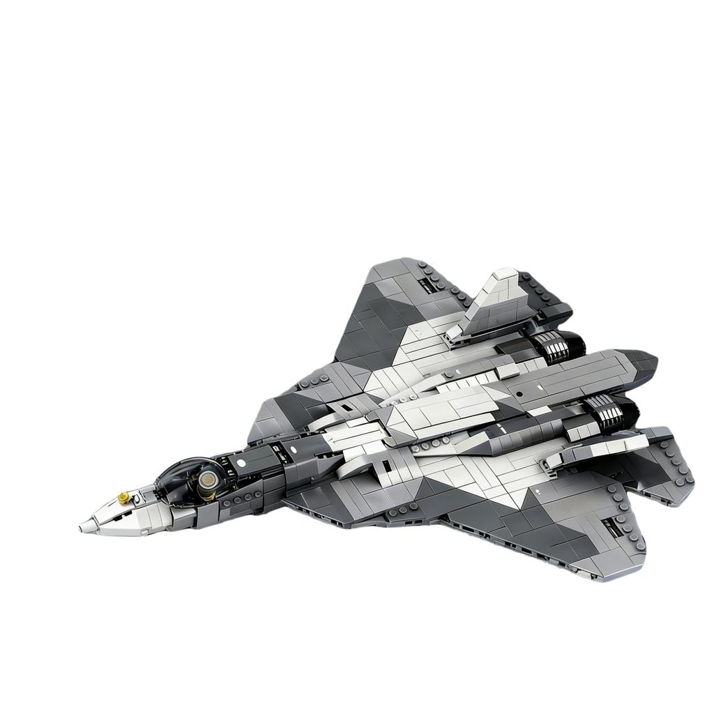 Stealth Fighter Jet Building Blocks, Military Aircraft Model, DIY Bricks, STEM Collectible Toy