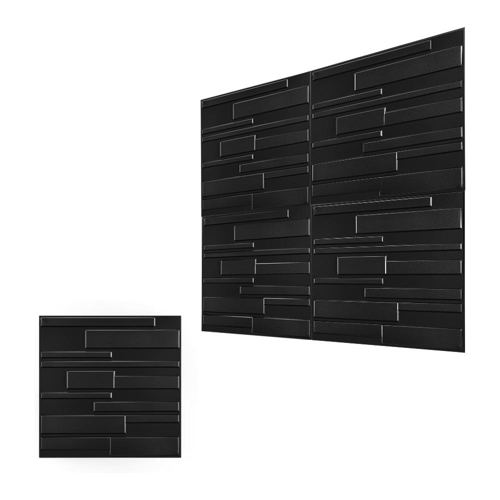 

12/20/30 Pack Decorative 3D Wall Panels for Interior Wall Decor,11.8 x11.8 Wall Panles for Living Room,TV Wall Background (black,12pack) чорний