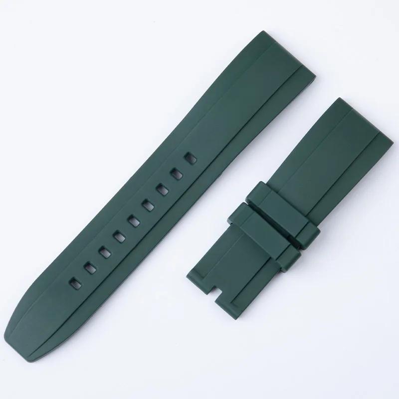 18/19/20/21/22/23/24mm Quick Release Fluororubber FKM Rubber Strap Smartwatch Men Women Wristband Universal Bracelet Accessories