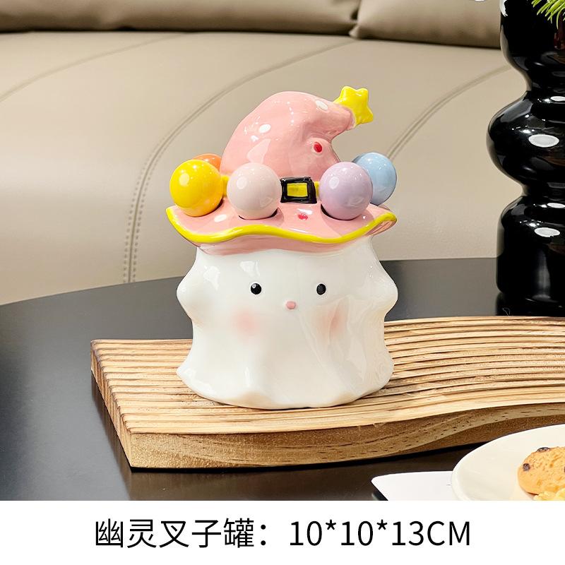 Creativity, Magic Ghost, Fruit Fork, Set, Home Use, Stainless Steel Dessert Fork, Luxury, Storage Can, Fruit Fork Box