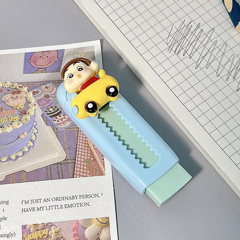 

Shin-chan Retractable Eraser: No-Trace, No-Crumbs, Kids Cartoon Stationery for Exams & Drawing