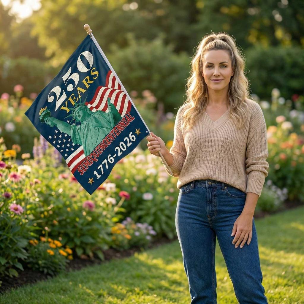Decorative Garden Flag For The 250th Anniversary Of The United States