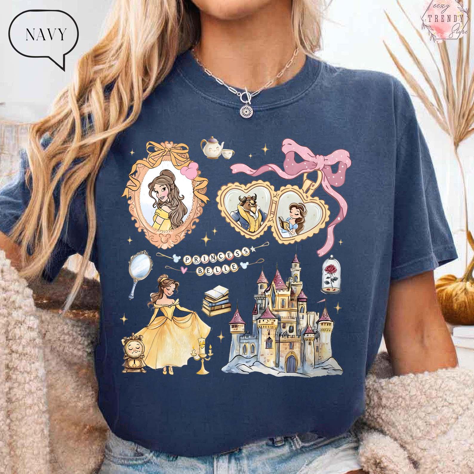 Princess Belle Shirt Beauty and The Beast Tshirt Princess Belle Shirt Castle Lumia Teacup Archie Teapot Lady S