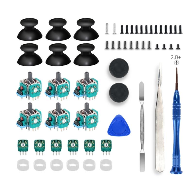 Analog 3D Joysticks Replacement for P5 Controllers, Joysticks Part with Repair ScrewdriverKit for P5 Controllers