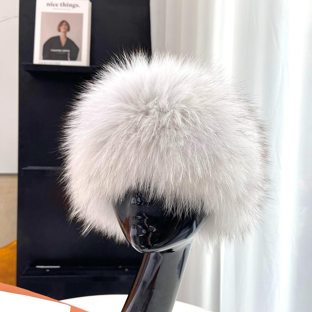 Fashion Lady Real Fox Fur Scarf Girls Warm Soft Knit Good Elastic Real Fox Fur Headband Brand Genuine Fox Fur Ring Scarves