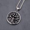 Vintage Viking Baum des Lebens Schädel Anhänger Halskette Herren Punk Gothic Schädel Halskette Mode Party Schmuck Geschenke