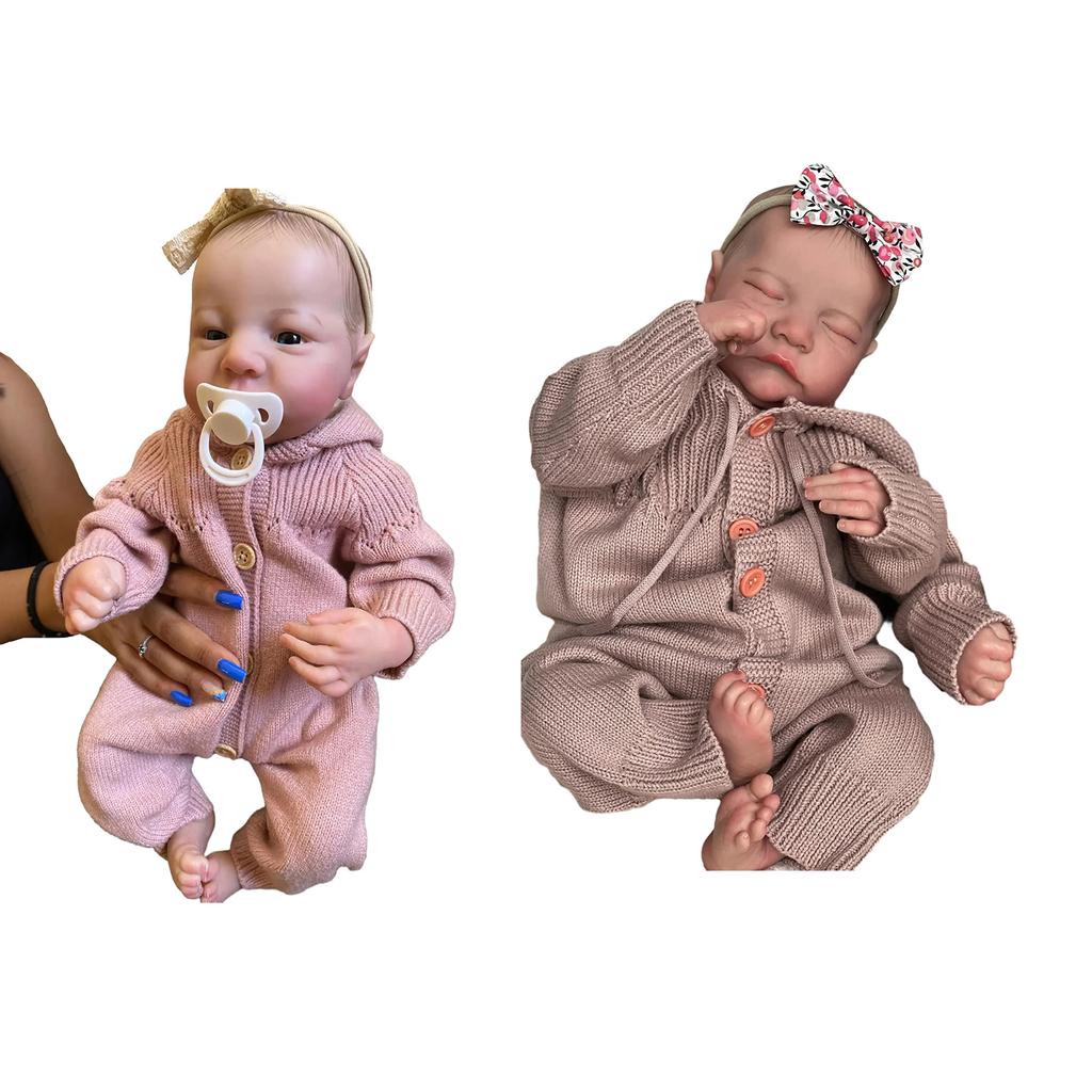 19in Cute Doll Onesie Eyes Open/Close Doll White Skin Boy Cute Baby