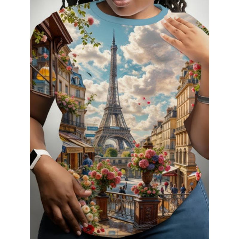Fashion Printed Top Casual Comfort Short Sleeve Loose T-Shirts Women’s