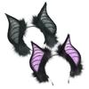 Cute Handmade Faux Fur Bat Ears Headband Halloween Christmas Cosplay Party Costume Accessories Masquerade Party Headdress