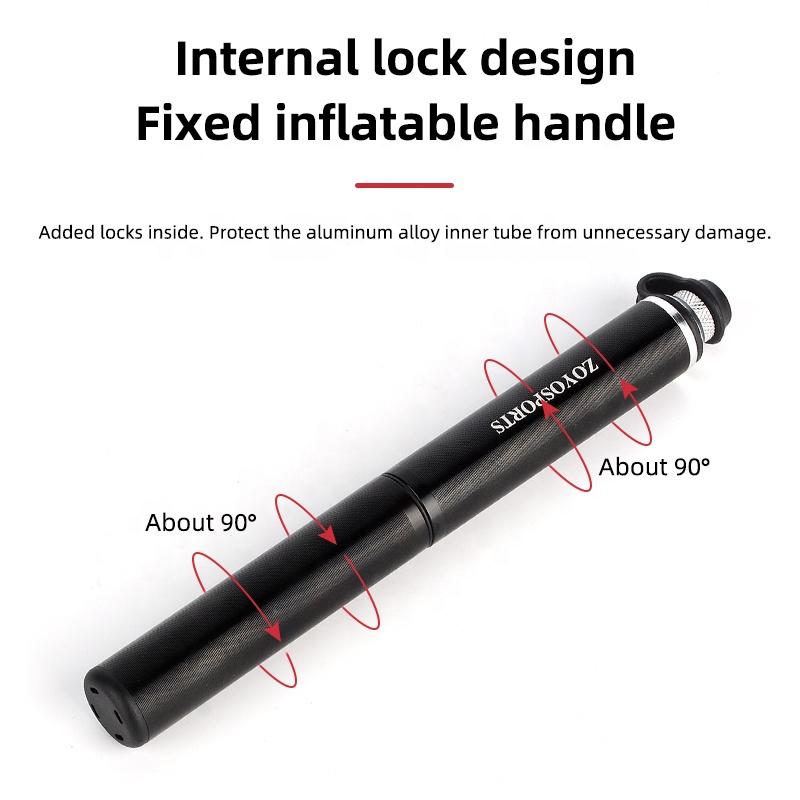 160 PSI Bike Pump With Gauge Fits Presta and Schrader Accurate Inflation Mini Bicycle Tire Pump With the Pressure Indicator